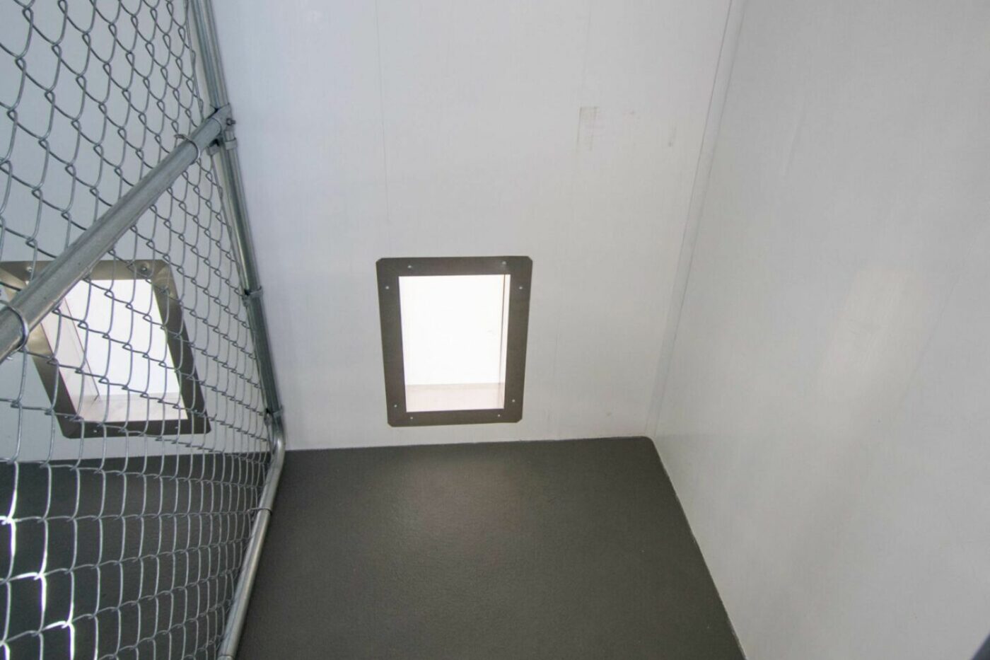 dog kennel for two dogs with flooring