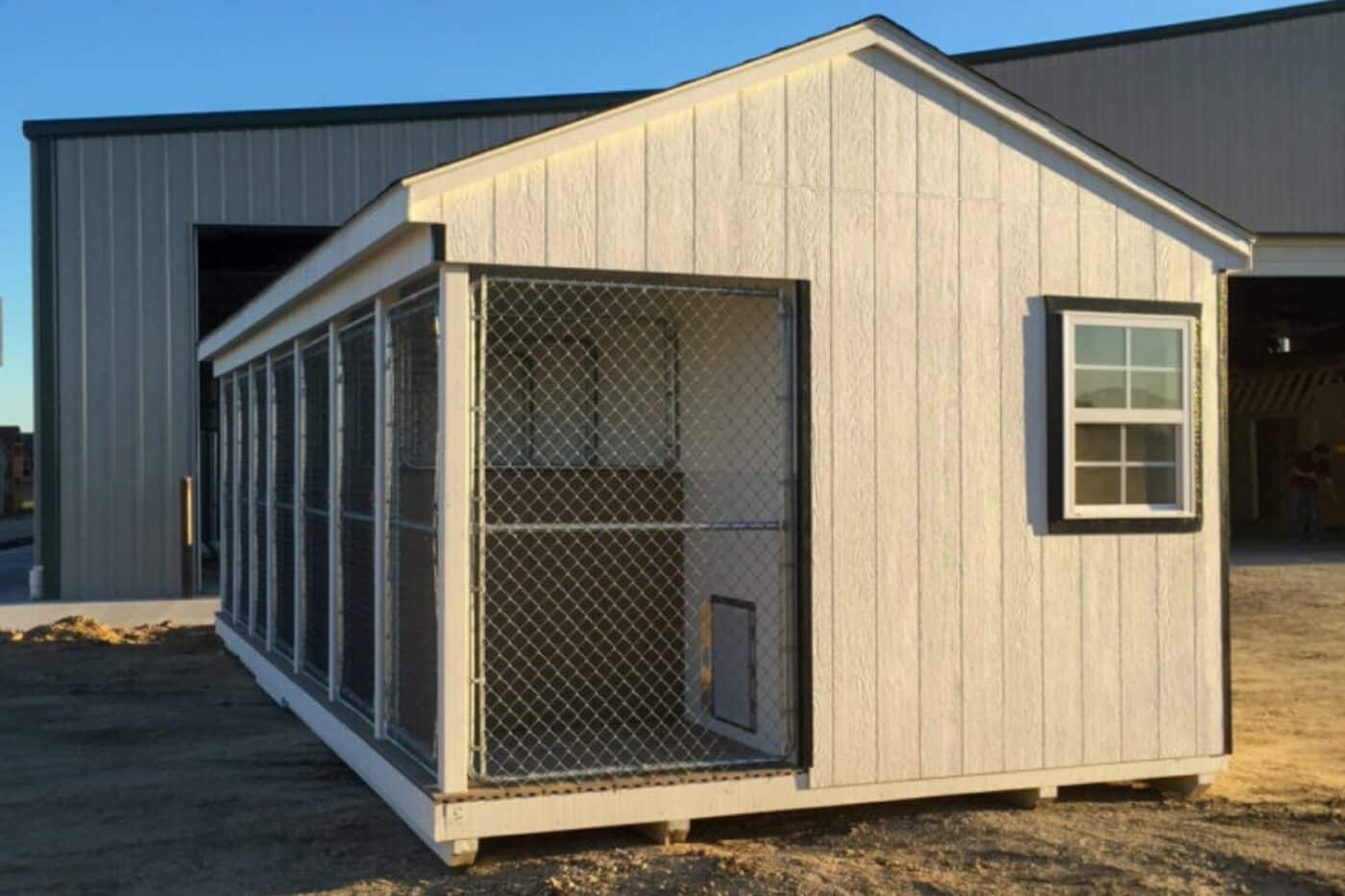 commercial dog kennel exterior