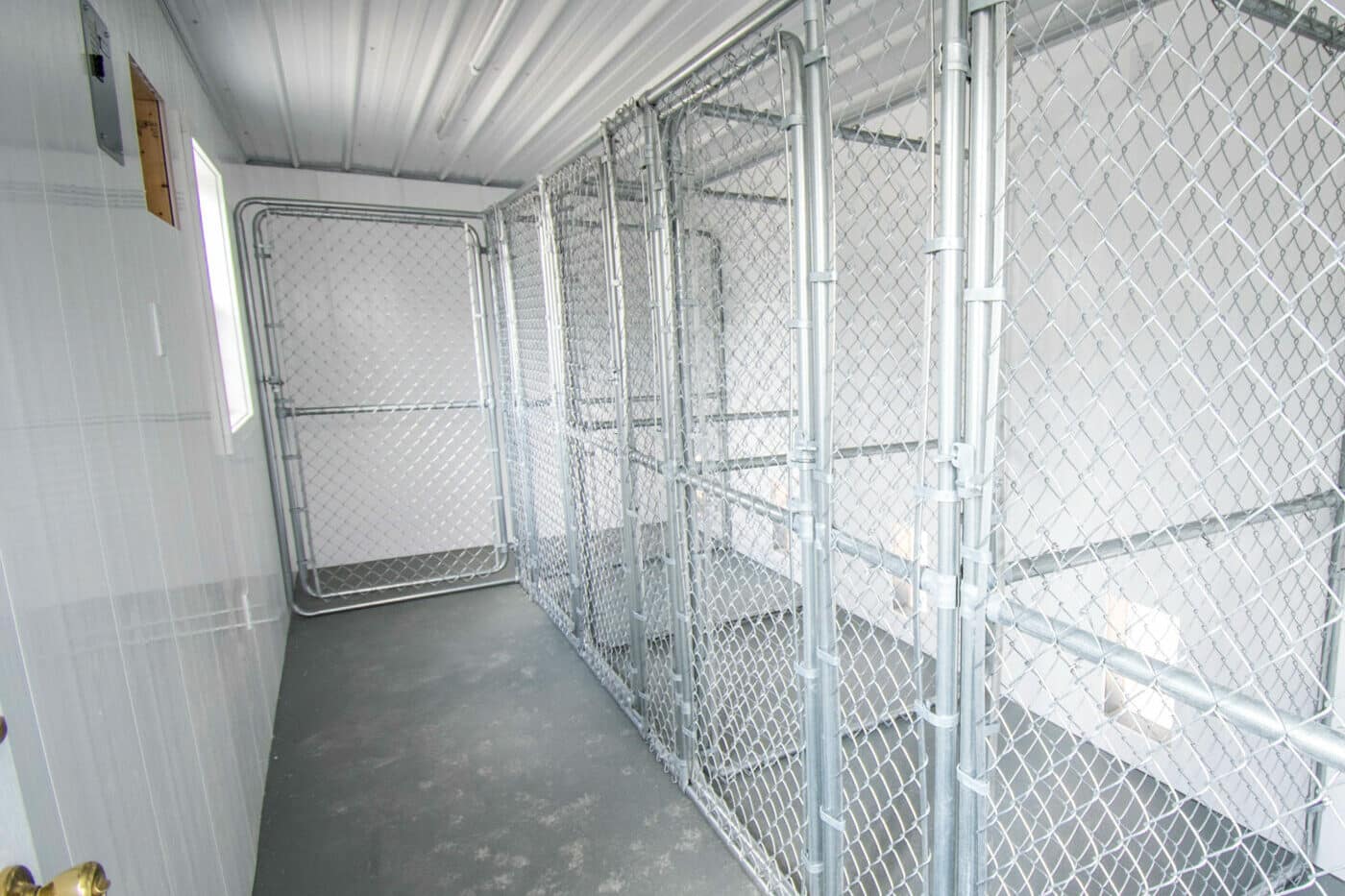 custom dog kennels interior run