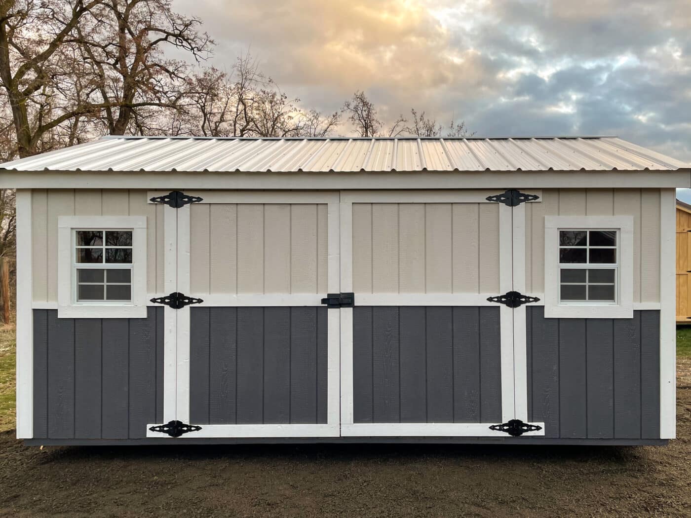 tan and gray storage sheds for sale in Oregon